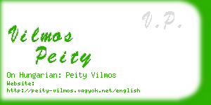 vilmos peity business card